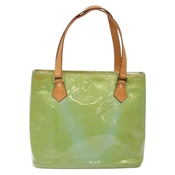 LOUIS VUITTON Monogram Vernis Houston Hand Bag Baby Blue M91005 LV Auth ep10362 - Picture 3 of 16